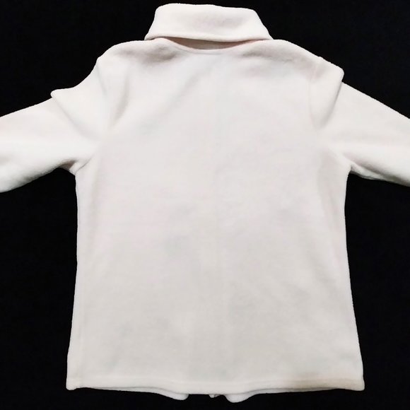 Bundle of Joy Christmas Sweater Size Medium Pink 100%‎ Polyester Zip Up #1256 - Picture 8 of 8